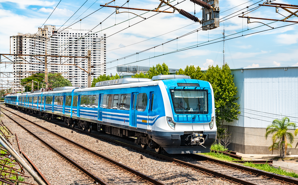 Commuter train in Buenos Aires, Argentina
